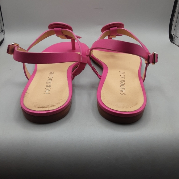 Jack Rogers Worth Flat Sandals Women's 9.5M Pink Fuchsia Thong - Picture 4 of 9